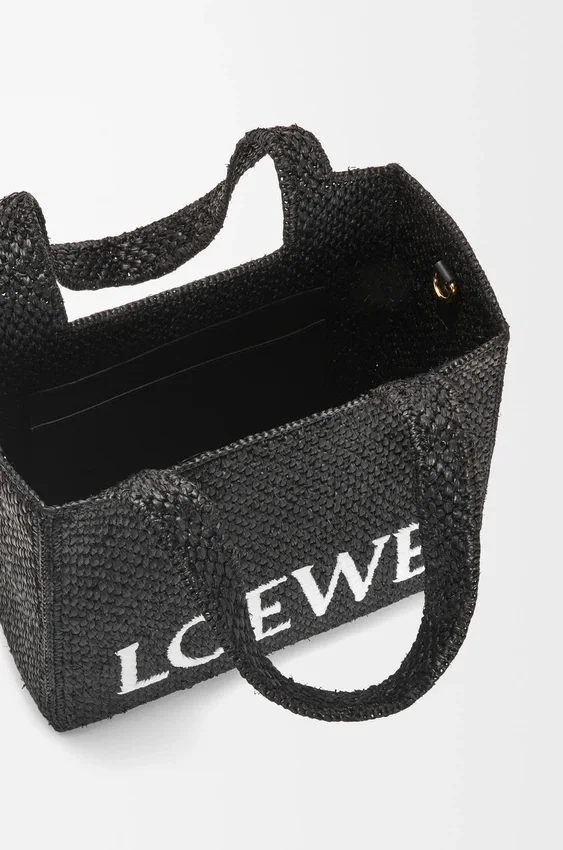 Średnia torba loewe Font Tote z rafii Średnia torba loewe Font Tote z rafii
