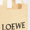 Średnia torba loewe Font Tote z rafii Średnia torba loewe Font Tote z rafii