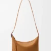 Średnia torba Loop Hobo z zamszowej skóry cielęcej Średnia torba Loop Hobo z zamszowej skóry cielęcej