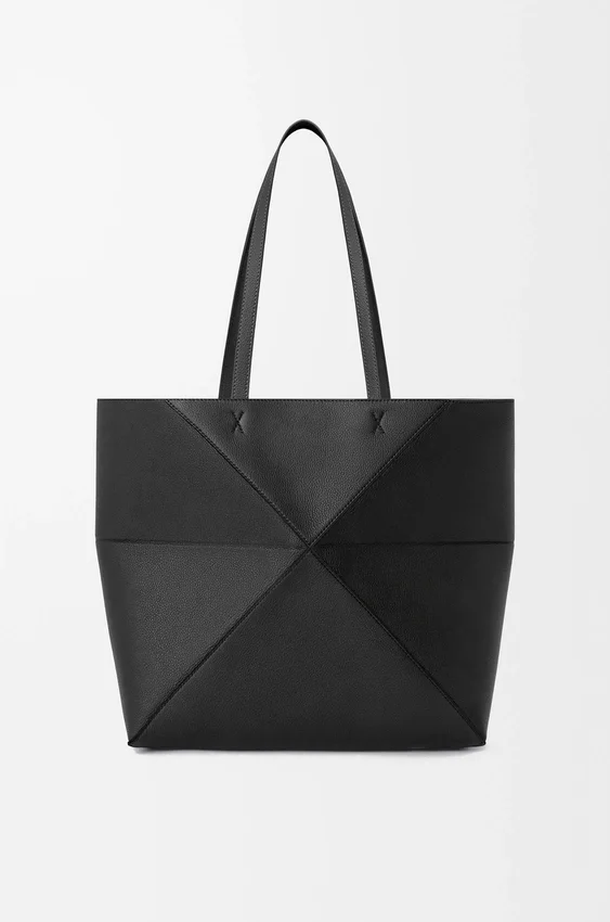 Średnia torba tote z poziomym zagięciem Puzzle Fold z miękkiej, ziarnistej skóry cielęcej Średnia torba tote z poziomym zagięciem Puzzle Fold z miękkiej, ziarnistej skóry cielęcej