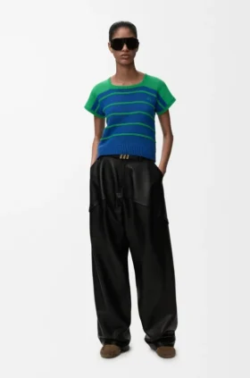 Sweter bez rękawów z bawełny i wełny