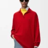 Sweter polo z mieszanki kaszmiru i jedwabiu
