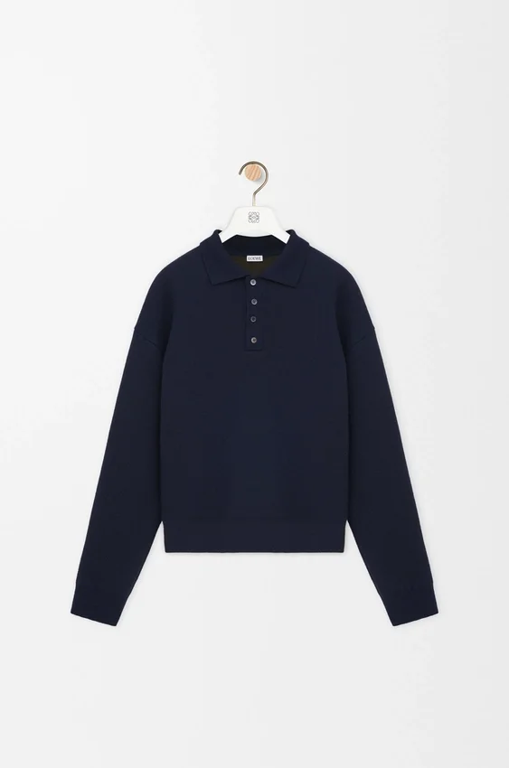 Sweter polo z wełny Sweter polo z wełny