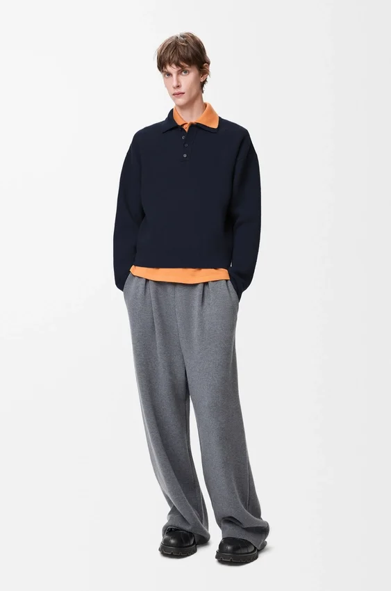 Sweter polo z wełny Sweter polo z wełny