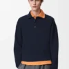 Sweter polo z wełny Sweter polo z wełny