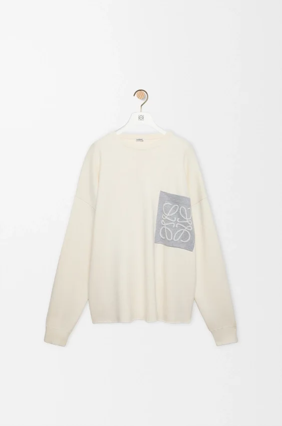 Sweter z kieszenią „Anagram” z mieszanki bawełny Sweter z kieszenią „Anagram” z mieszanki bawełny