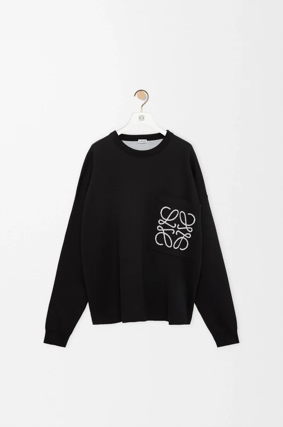 Sweter z kieszenią „Anagram” z mieszanki bawełny Sweter z kieszenią „Anagram” z mieszanki bawełny