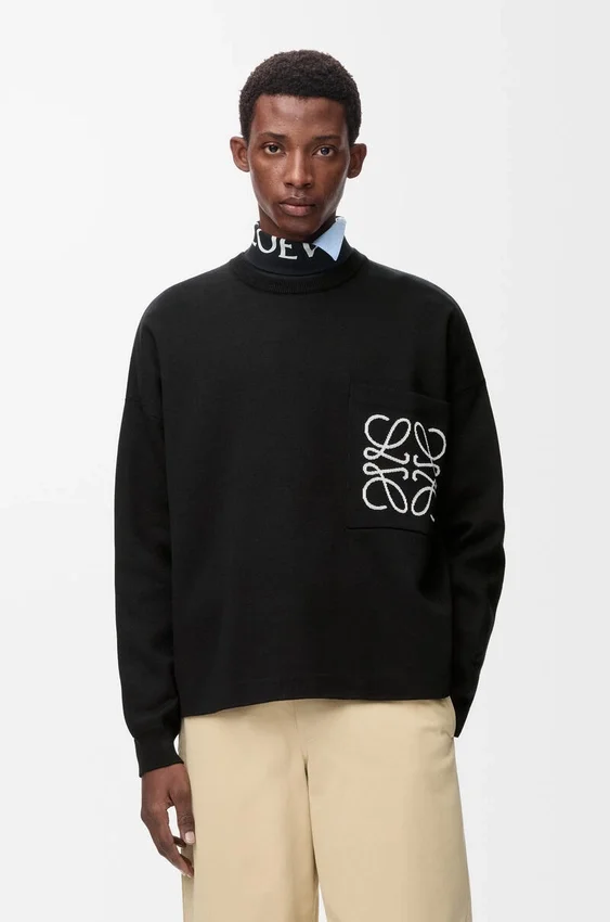 Sweter z kieszenią „Anagram” z mieszanki bawełny Sweter z kieszenią „Anagram” z mieszanki bawełny