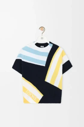 Sweter z krótkim rękawem z mieszanki bawełny