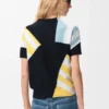 Sweter z krótkim rękawem z mieszanki bawełny Sweter z krótkim rękawem z mieszanki bawełny
