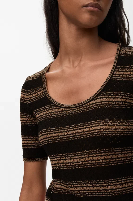 Sweter z krótkim rękawem z mieszanki bawełny Sweter z krótkim rękawem z mieszanki bawełny