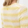 Sweter z krótkim rękawem z mieszanki bawełny Sweter z krótkim rękawem z mieszanki bawełny