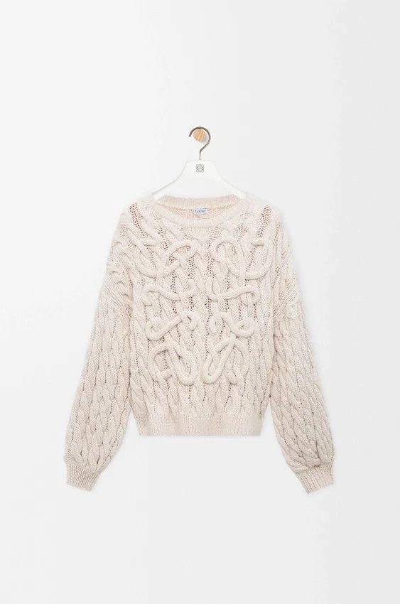 Sweter z motywem „Anagram” z mieszanki bawełny i wełny Sweter z motywem „Anagram” z mieszanki bawełny i wełny
