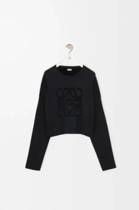 Sweter z motywem „Anagram” z mieszanki wełny