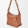 Torba Cubi Crossbody z miękkiej, gładkiej skóry cielęcej i żakardu Torba Cubi Crossbody z miękkiej, gładkiej skóry cielęcej i żakardu