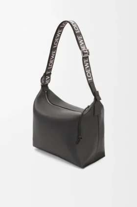 Torba Cubi Crossbody z miękkiej, gładkiej skóry cielęcej i żakardu