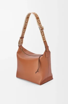 Torba Cubi Crossbody z miękkiej, gładkiej skóry cielęcej i żakardu