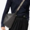 Torba Cubi Crossbody z miękkiej, gładkiej skóry cielęcej i żakardu Torba Cubi Crossbody z miękkiej, gładkiej skóry cielęcej i żakardu