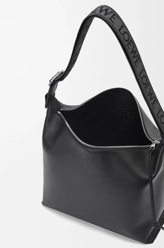 Torba Cubi Crossbody z miękkiej, gładkiej skóry cielęcej i żakardu Torba Cubi Crossbody z miękkiej, gładkiej skóry cielęcej i żakardu