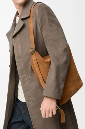 Torba „Loop Bucket” z zamszowej skóry cielęcej
