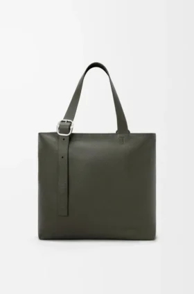 Torba „Loop Zipped Tote” z miękkiej skóry cielęcej o ziarnistej fakturze