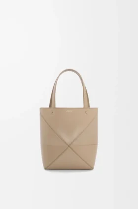 Torba Mini Puzzle Fold z błyszczącej skóry cielęcej