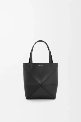 Torba Mini Puzzle Fold z błyszczącej skóry cielęcej