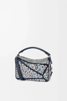 Torba Puzzle 10 Confetti z klasycznej skóry cielęcej
