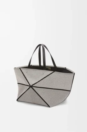 Torba Puzzle Fold w rozmiarze XXL z płótna żakardowego i skóry cielęcej