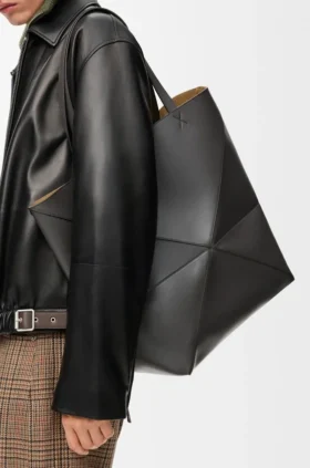Torba Puzzle Fold XL z błyszczącej skóry cielęcej