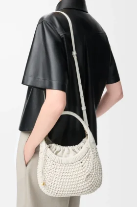 Torba typu hobo „Diamond” ze skóry cielęcej