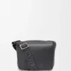 Torba typu military messenger XS z miękkiej, gładkiej skóry cielęcej i żakardu Torba typu military messenger XS z miękkiej, gładkiej skóry cielęcej i żakardu