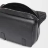 Torba typu military messenger XS z miękkiej, gładkiej skóry cielęcej i żakardu Torba typu military messenger XS z miękkiej, gładkiej skóry cielęcej i żakardu