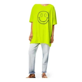 Unisex z nadrukiem uśmiechniętej buźki, żółte S616341X65-8147 Unisex z nadrukiem uśmiechniętej buźki, żółte S616341X65-8147