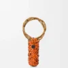 Wazon Woven nest ze skóry cielęcej i bambusa Wazon Woven nest ze skóry cielęcej i bambusa