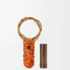 Wazon Woven nest ze skóry cielęcej i bambusa Wazon Woven nest ze skóry cielęcej i bambusa